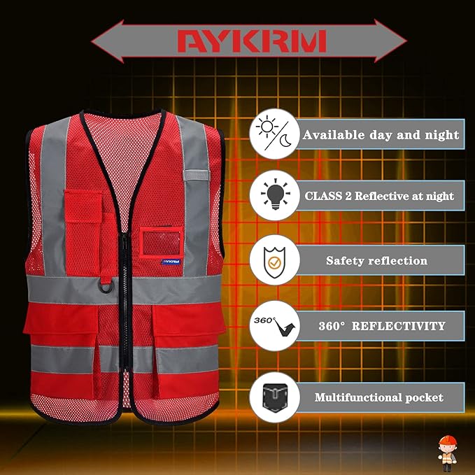 A-SAFETY Xsmall Red work vest class 2
