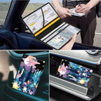 Car Registration and Insurance Holder, Leather Car Glove Box Organizer, Cool Car Accessories for ID, Driver's License Cards & Essential Document,business cards,Men&Women,Wild Cactus Forest
