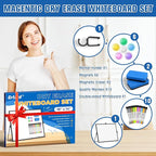 Grtard Magnetic Dry Erase Board with Stand, 18''x14'' Double-Sided White Board, Desktop Whiteboard with Stand, Large White Board, Desk Whiteboard Portable, Dry Erase Board for Kids, Memo(Black)