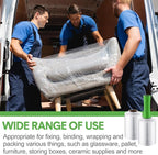 Jutom 16 Pcs Stretchy Wrap Roll Plastic Wrap for Moving with 2 Handles 5" x 1000 ft Packaging Shrink Film Self Adhering Shipping Supplies for Moving Furniture Pallet (Clear,Green)