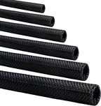 Split-Sleeve Wire Loom for High-Temperature Automotive Harness and Home Cable Management, 25ft - 1/4 inch Braided Cable Management Sleeve Cord Protector, Self-Wrapping Split Wire Loom