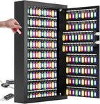 206 Keys Combination Lock Key Cabinet with Colorful Key Tags, Anti-Theft Key Lock Box with Side Drop Slot, Heavy Duty Key Organizer Wall Mount for Car Garage House Rental Office Business