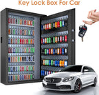 144 Position Key Lock Box Wall Mount with Combination Lock, Digital Key Cabinet Wall Mount, Adjustable Key Safe for Car, Hotels, Office, House