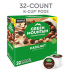 Green Mountain Coffee Roasters Hazelnut Keurig Single-Serve K-Cup Pods, Light Roast Coffee, 32 Count