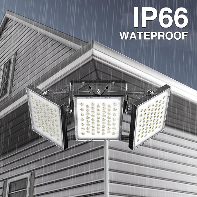 2025 Elite New Upgraded LED Flood Light Outdoor 450W 67500lm Stadium Flood Lights, 5000K D IP66 Waterproof Adjustable Floodlight for Street, Parking Lot
