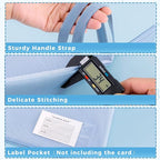 Pendancy Mesh Zipper Pouch A3 Size, Large Double Pocket Waterproof File Bag with Handle, 13x17 in Foldable Document Storage for Puzzle Project/Cross Stitch/Travel/Office（Advanced Blue）