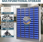 Part Cabinet with 75 Drawers, Shelves & Label Stickers - Bolt and Nut Organizer Bolt Bin Cabinets, Stainless Steel Tool Storage Cabinet for Hardware Organization Small Items and Parts (75 Drawers)