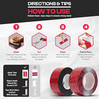 GripBond Clear Double Sided Tape, 4 Rolls (18.3 Ft), 1.2”x220” – Clear Mounting Tape for Hanging Picture, Poster, Carpet, Photo Decorations - Nano Adhesive for Home, Office, Indoor & Outdoor Use