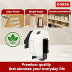 DOREE 10 Rolls DK1201 Die-Cut Standard Address Labels 1.14"x3.5" Black on White, Replacement for Brother DK-1201 29x90mm, Compatible with Brother QL-700/800/810W/820NWB/1100/1110NWB, 400 Labels/Roll