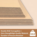 Double Wall Corrugated Cardboard Boxes with Handles for Moving(12 Pack), 20" x 15" x 20" Heavy Duty Large Packing Boxes Durable for Packing,Business,Storage (Large-Handle)