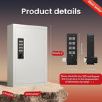 Grimtron 40 Keys Electronic Key Lock Box for Keys with Code, Private/Public/Password Hiding Mode Beige Key Cabinet Wall Mount for Garage/Property Management Key Storage