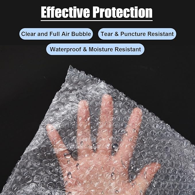5 Pack 28 * 39 Inch Extra Large Bubble Pouches Clear Bubble Pouch Wrap Bags for Packing Shockproof Cushioning Wrap Bag for Shipping Moving Fragile Dishes China Plates Painting Fragile Items