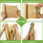 Moving Dish Packing Kit Plate Protector Sleeve, Packing Supplies for Dishes Glass, Honeycomb Wrapping Paper Roll 15 inch x300 Feet Large Bubble Cushion Wrap Shipping Material for Fragile Items