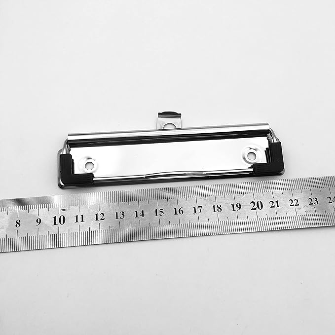10Pack Clipboard Clips 4.72" Mountable Metal Clipboards Hardware with Rubber Grip and Hanging Hole