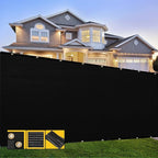 Customized 4' x 58' Black Fence Privacy Screen,with Bindings & Grommets,Heavy Duty for Gardens Backyard Patio Tennis Court Pool Construction Project Outdoor Events,We Make Custom Sizes