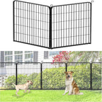 Decorative Metal Garden Fence Add-on Fence Panels, 32in(H) x 5.3Ft(L) No Dig Fence 2 Panels Fencing for Dogs Animal Barrier Fence Garden Fencing for Yard, Patio, Without Gate