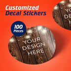 5-1000 Custom Vinyl Stickers - Upload Your own Image, Text, Design, Logo - Personalized Logo Labels for Handmade, Packaging, Bottle, Jars, Candle, Brand Stickers (Wood Lights, 2x2)