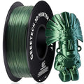 Geeetech Silk PLA Filament 1.75mm for 3D Printer, Dark Green Metal-Like Shiny PLA Filament 1kg (2.2lbs) Spool, Dimensional Accuracy +/- 0.02 mm, Metallic Silk Bronze