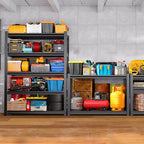 Garage Shelving-3000 lbs 5 Tier Storage Shelves,Adjustable Heavy Duty Metal Shelving Unit and Storage Large Wire Rack,Utility Steel Shelf for Warehouse Industrial Pantry Basement 71"x46"x18"