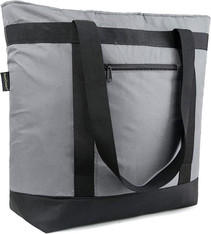 BeeGreen Cooler Bag Soft Leakproof Insulated Tote with Zipper for Beach Travel Grocery