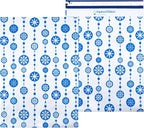 Inspired Mailers - Large Holiday Poly Mailers 14.5 x 19-50 Pack - Snowflake Baubles (Blue) - Large Mailing Envelopes - Large Christmas Shipping Envelopes