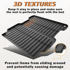 TripleAliners Truck Bed Mat Compatible with 2017-2024 2025 2026 Honda Ridgeline Accessories 5.3FT Vehicle Perfectly Flush All Weather Protection TPE Heavy Duty Pickup Car Bed Cargo Mat