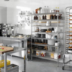 18" Deep x 48" Wide x 74" Height Wire Shelving Kit | 8-Tier | NSF Commercial Storage Rack Unit