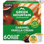Green Mountain Coffee Roasters Caramel Vanilla Cream, Keurig Single Serve K-Cup Pods, Light Roast Coffee, 60 Count, (6 Packs of 10)