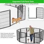 Decorative Garden Fence with Extra Wide Gate Garden Fencing for Yard, 32 in(H) x 22 ft(L) Metal Flower Bed Fencing Temporary Fence for Dogs Outside Dog Fencing for Garden Beds