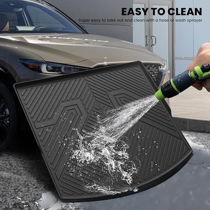 LASFIT Cargo Liner for Mazda CX5 2017-2025 (Fit Upper Cargo), TPE Custom Fit All Weather Trunk Mat for 2017 2018 2019 2020 2021 2022 2023 2024 2025 CX 5 Cargo Tray Accessories, Black