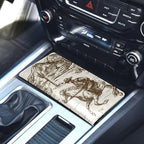 Western Cowboy Car Registration Insurance Card Holder, Waterproof Leather Glove Box Organizer Car Essential Document Glove Wallet
