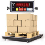 24"x24" Industrial Floor Scale, Heavy-Duty Warehouse Scale with Digital Indicator, Accurate Pallet Scale for Postal Luggage Shipping Mailing Weighing