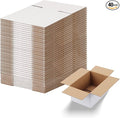 Calenzana 6x4x3 Shipping Boxes Set of 40, White Corrugated Cardboard Box for Mailing Packing Gifts Small Business
