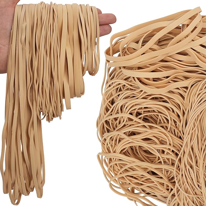 Rubber Bands Assorted Sizes 0.5lbs Large Rubber Bands Heavy Duty Big Elastic Bands for Office Supplies 4 sizes size#69,size#117A,size#12in,size(4-4/5" x 1/8")