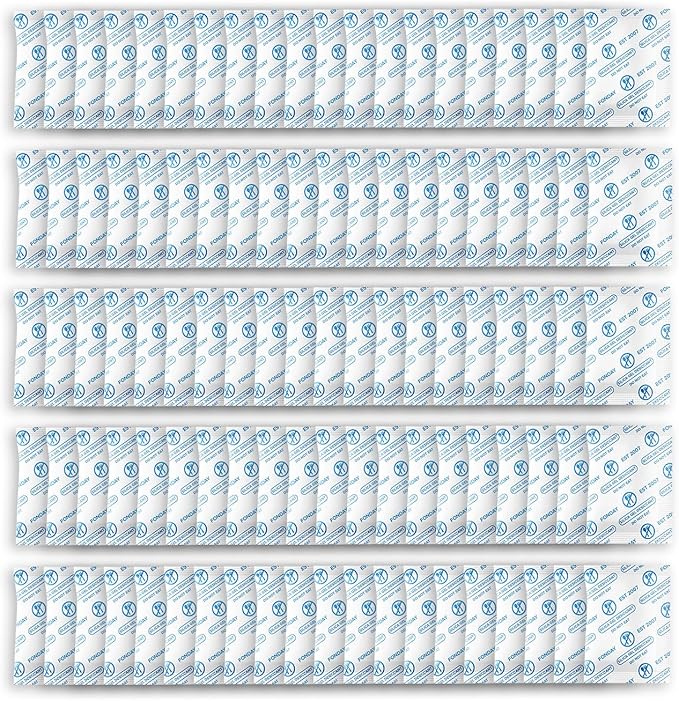 2g x 100 Packs Fonday Food Grade Silica Gel Desiccants Packs Moisture Absorbers Dehumidifier for Food Storage, Electronics, 3D Filament & Safes