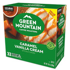 Green Mountain Coffee Roasters Caramel Vanilla Cream, Single-Serve Keurig K-Cup Pods, Flavored Light Roast Coffee Pods, 32 Count