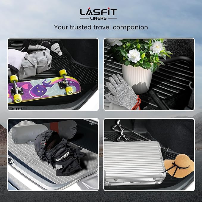 LASFIT Cargo Mat for Nissan Altima 2019-2025, All Weather TPE Custom Fit Easy Clean Durable No-Curling Trunk Mat for Altima 2019 2020 2021 2022 2023 2024 2025 Cargo Liner Cargo Tray, Black