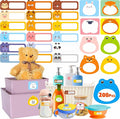 208 PCS Baby Food Labels, 26 Adorable Designs Removable Food Name Stickers Self-Adhesive Water/Oil/Tear Resistant for Baby, Kids, Toddlers Food Containers, Water Bottles, School Supplies, Mason Jars