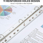 Sheet Protectors, PANDRI 800 Pack Clear Heavy Duty Plastic Page Protectors Sheet Reinforced 11-Hole Fit for 3 Ring Binder Fits Standard 8.5 x 11 Paper, 9.25 x 11.25 Top Loaded, Excluding Acid
