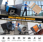 ZW7210GC Electric Stair Climbing Hand Truck Dolly with Auto-Edge Brake and 4th Wheel Attachment-463 LBS