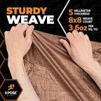 Multipurpose Protective Cover Brown Poly Tarp 20' x 20' - Bulk Full Pallet (216 Pack) Durable, Water Resistant, Weather Resistant - 5 Mil Thick Polyethylene - by Xpose Safety