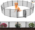 ADAVIN 24 in(H) Garden Fence with Low Threshold Door,14 Panels Total 34.5 Ft(L) Dog Fence Outdoor for Yard, Animal Barrier Fence, Outdoor or Indoor Modular Fencing, Garden Fence Border