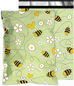 Poly Mailers 14.5x19 Inch 50 Pcs - Bee printed Shipping Bags, 2.4mil Thickness, Waterproof and Tear Resistant Mailing Envelopes, Self-Sealing Packaging Bags for Small Business