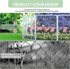 ZXMOTO Decorative White Garden Fence 24 Pack for Pets Dogs 32in (H) x 55ft (L),Metal Wire Fencing Border Animal Barrier,Flower Bed Border for Landscape Patio Yard Outdoor, White
