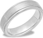 Men's 6mm Tantalum Carbide Contemporary Bands - Choice of Designs with Step Edges