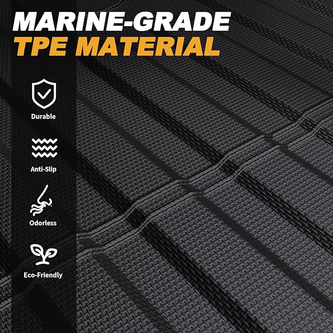 Truck Bed Mat for Dodge Ram 1500 2002-2018 & Ram 2500/3500 2002-2026 & Ram 1500 Classic 2019-2024 (Not for Optional Rambox), All Weather Truck Bed Liner 6.4FT 76.8'' TPE Cargo Mat