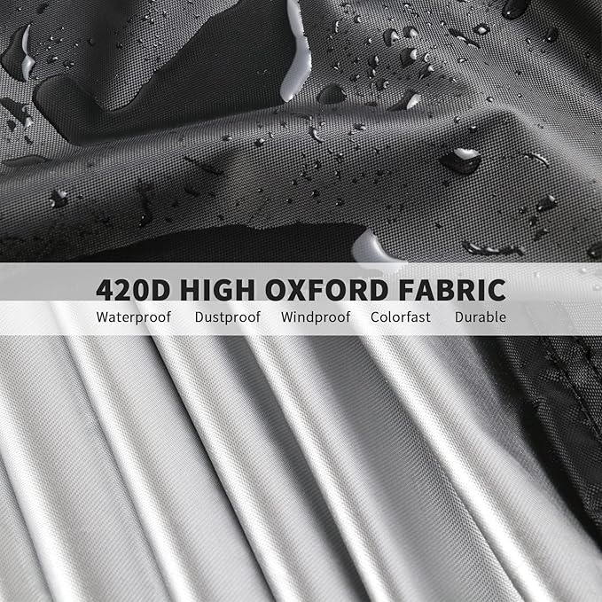 Outdoor Prep Table Cover 60 Inch,Waterproof Patio Stainless Steel Metal BBQ Table Cover All Season Protection for Outdoor Table - 60 x 30 x 34 Inch