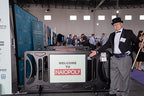 Billboard Barricade 42x96 Plastic Pedestrian Barricade- Black