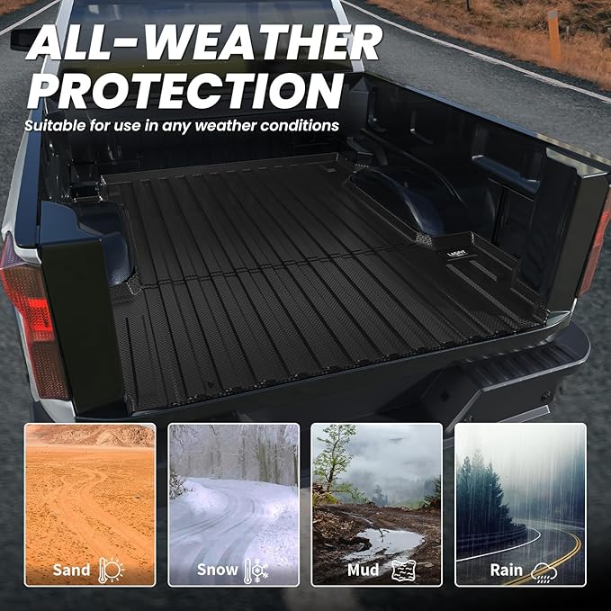 LASFIT Truck Bed Mat 2019-2026 for Chevrolet Chevy Silverado 1500 | GMC Sierra 1500 (Only Fit 5.8FT Bed), Bed Liner for Chevy Silverado GMC Sierra 1500, Not Fit Optional CarbonPro Bed