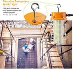 120W LED Temporary Work Light 18000LM Construction Lights 5000K Led Work Light IP67 Dust Waterproof Portable Lights with Stainless Steel Guard Hook for Factory Mine Wharf Job Site Garage Temp Lighting